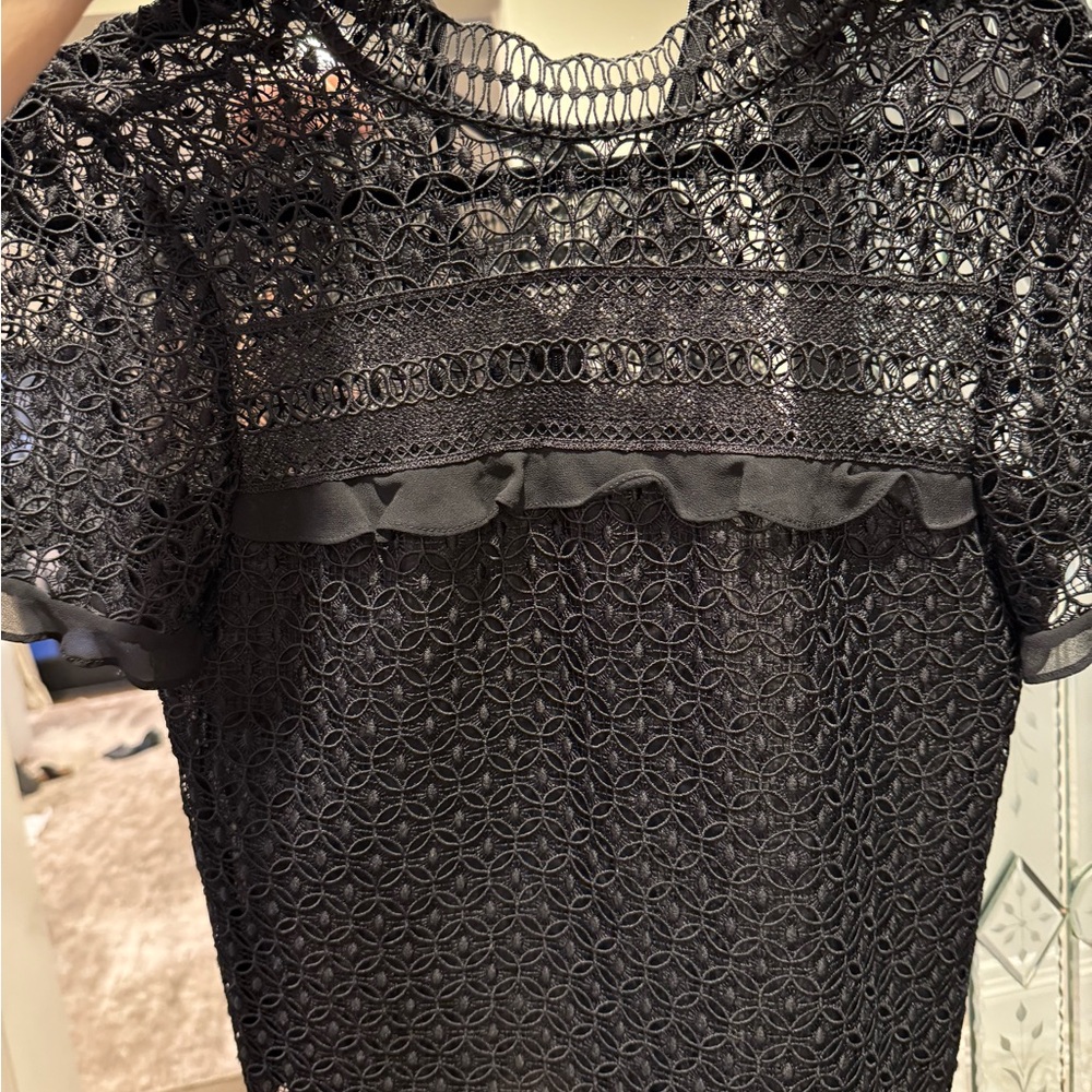 Zara Elegant Black Lace Blouse
